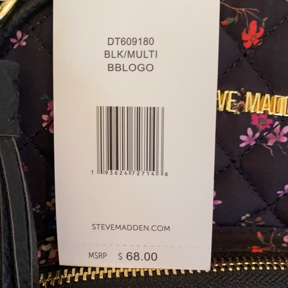 Steve Madden Black/Multi BBLOGO Backpack - Picture 9 of 10